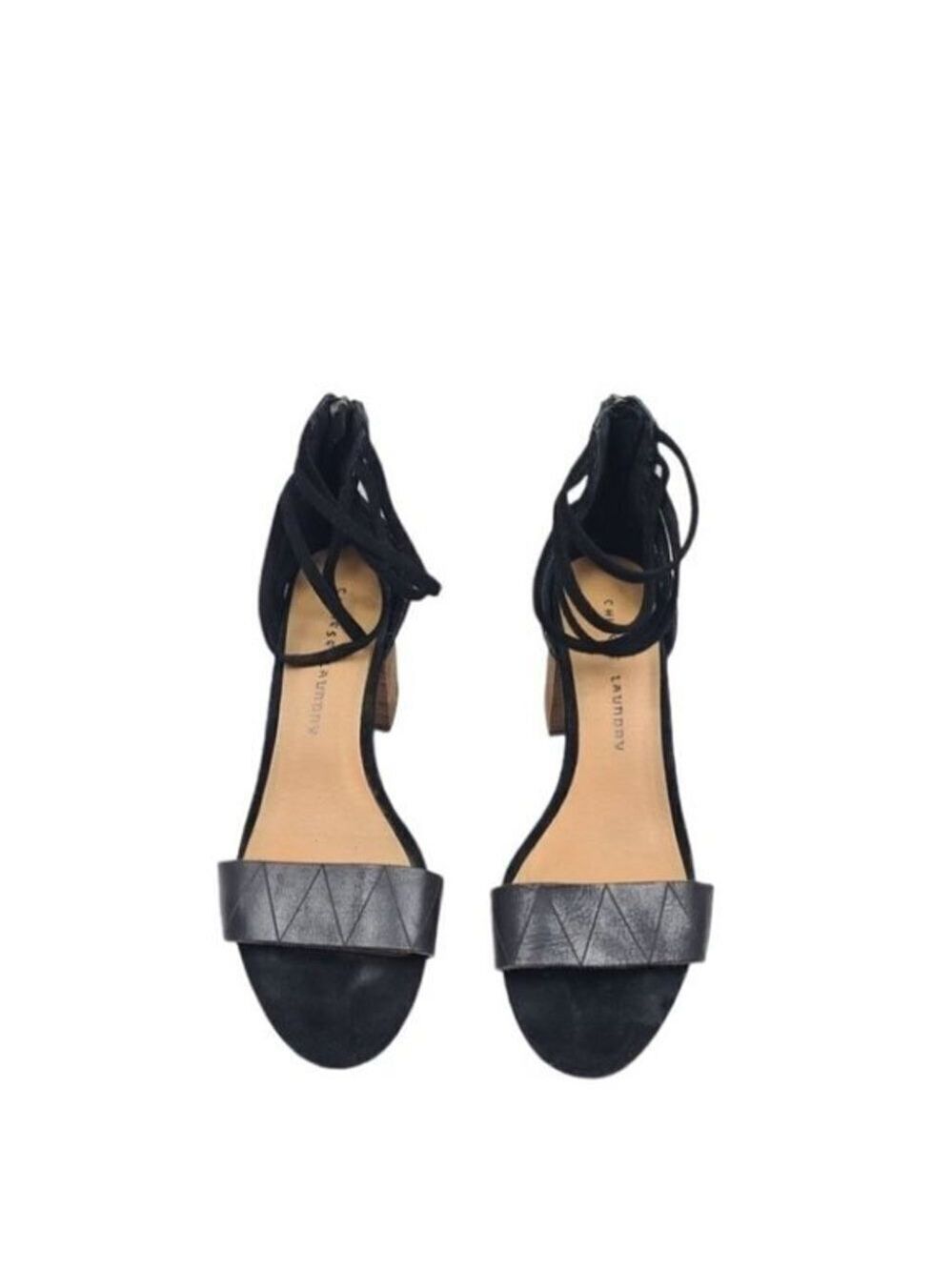 Chinese Laundry Rylan Strappy Block Heel Sandals 9.5 Black